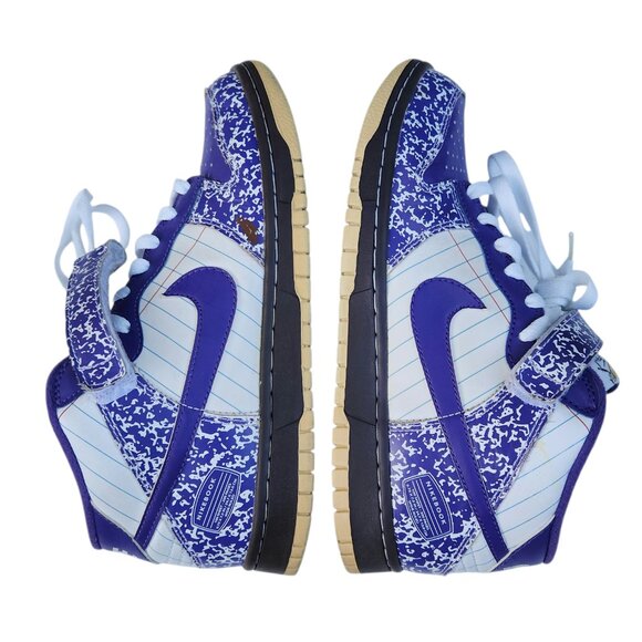 Nike Dunk Mid GS Notebook 309165-151 White Purple Sneakers Shoes Size 6Y - Picture 8 of 10